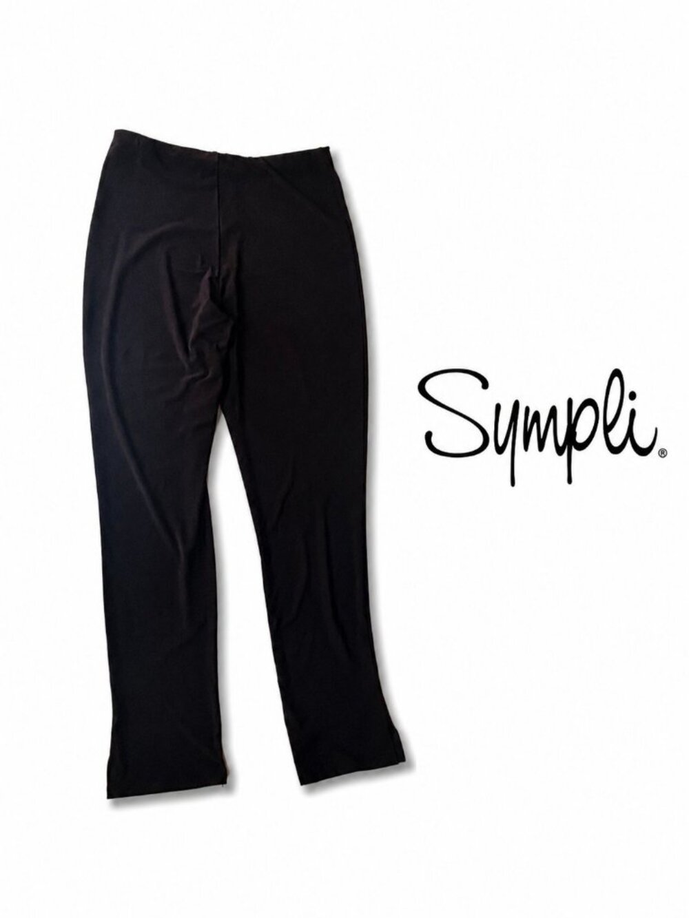 Sympli The Best Wine Burgundy Pull-On Straight Leg Pants Size 8 Made in Canada